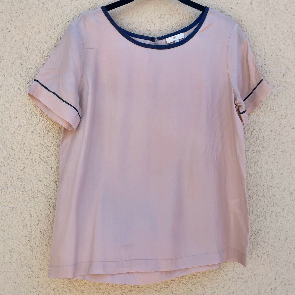 Joie Dusty Pink Silk Short Sleeve Top XS